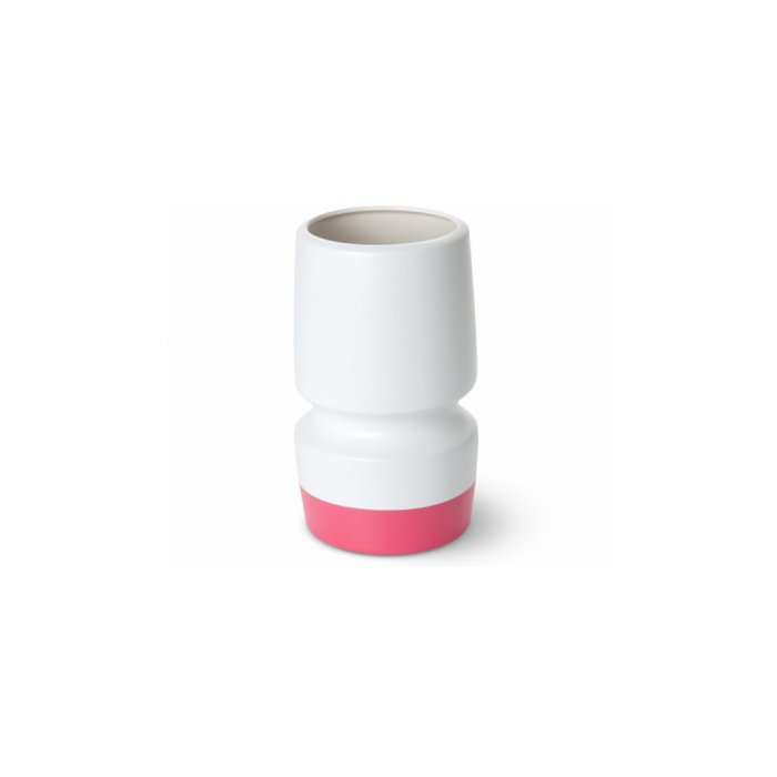 Present Time Pink Dipped Ceramic Totem Vase