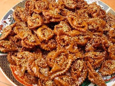 Chebakia - Mkharka Moroccan Sesame and Honey Cookies