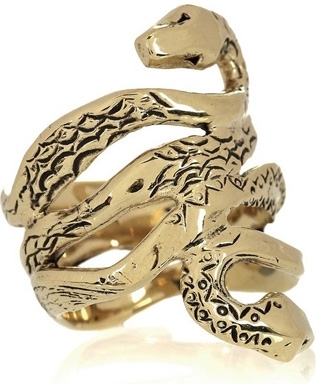 Aurelie Bidermann Mamba 18-karat Gold-plated Snake Ring