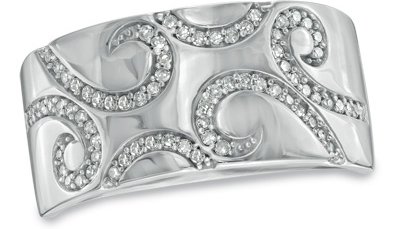 1/4 Carat Diamond Paisley Wedding Band