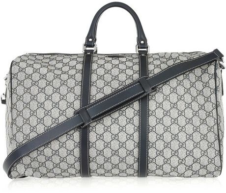 Gucci Speedy Leather-Trimmed Canvas Weekend Bag