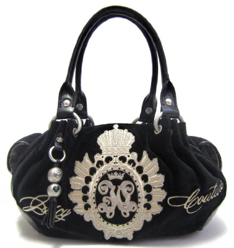 Juicy Couture Baby Fluffy Crown Crest Bag in Black