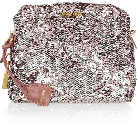 Miu Miu Two Toned Sequin Clutch