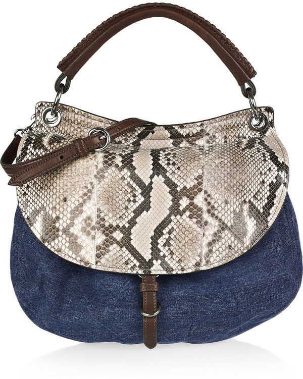 Denim Animal Print Bag