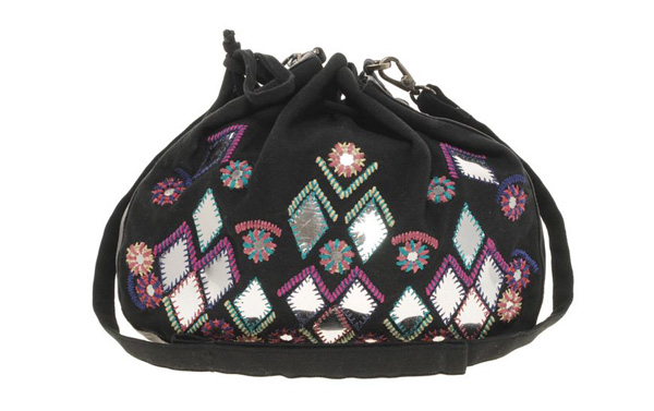 Embellished Drawstring Bag