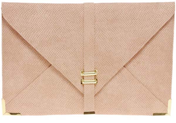 Leather Envelope Clutch