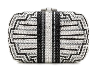 Judith Leiber Charleston Striped Clutch Bag