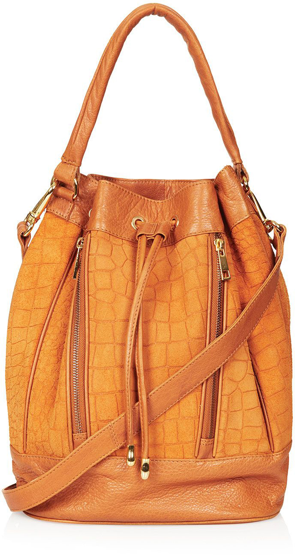 Croc Suede Bucket Bag