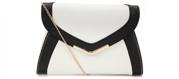 Monochrome Colour Block Clutch