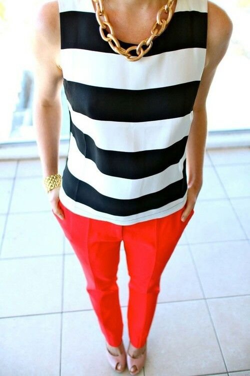 Wide Stripes, Bright Pants