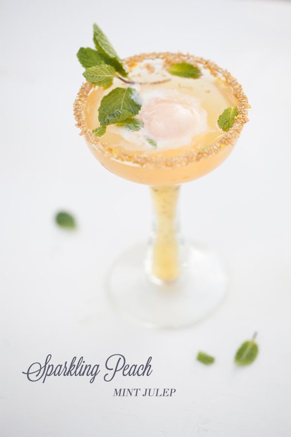 Sparkling Peach Mint Julep