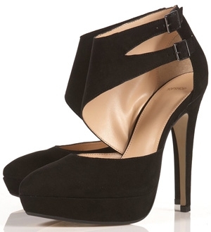 Topshop Spirit Black Suede Platforms