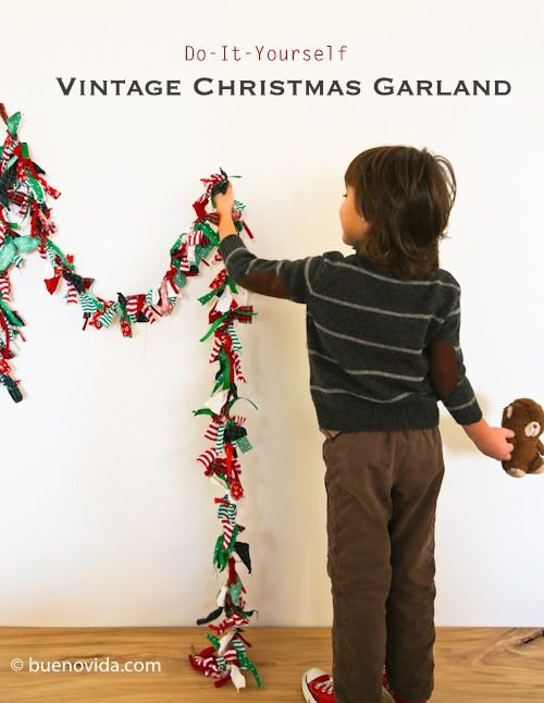 Vintage Christmas Garland