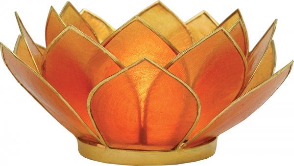 Orange Flower Candle Holder