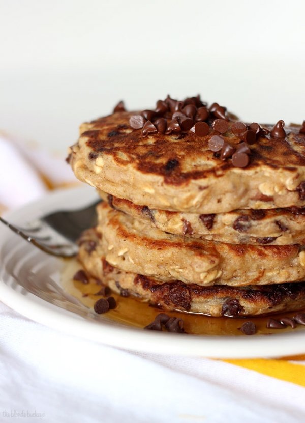 Chocolate Oatmeal Pancakes