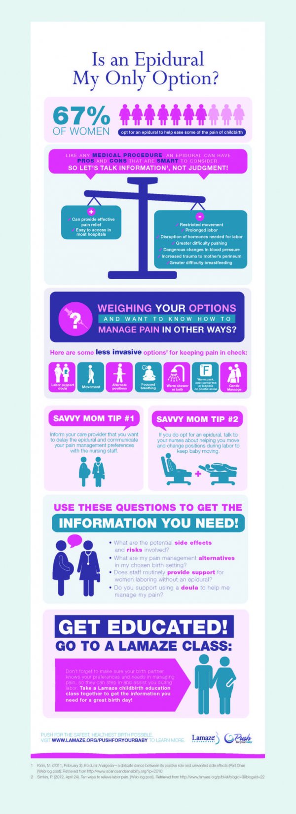 Epidurals: Risks, Benefits and Alternatives for Pain Management during Labor