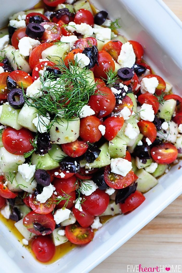 Tomato Cucumber Pasta Salad