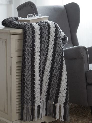 Arrowhead Striped Afghan