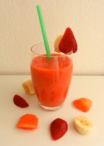 Papaya, Banana and Smoothie