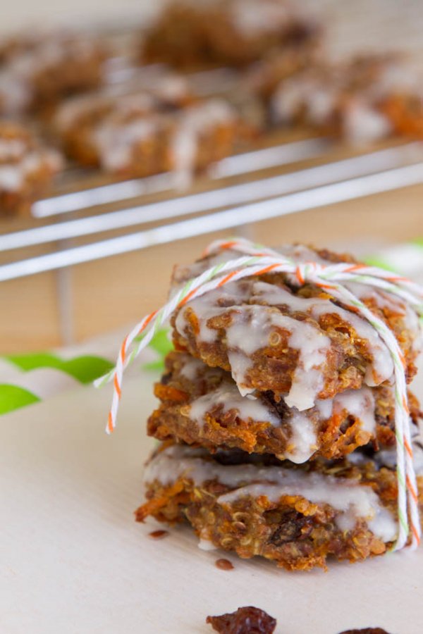 Quinoa Carrot Cake Breakfast Cookies