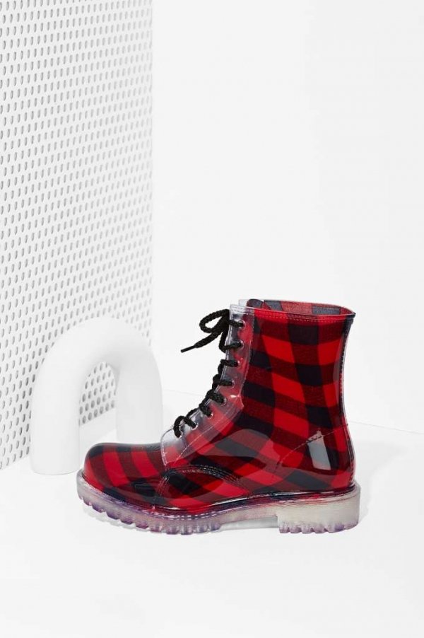 Roadie Combat Rain Boot - Plaid