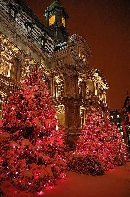 Christmas in Hotel De Ville Montreal, Canada