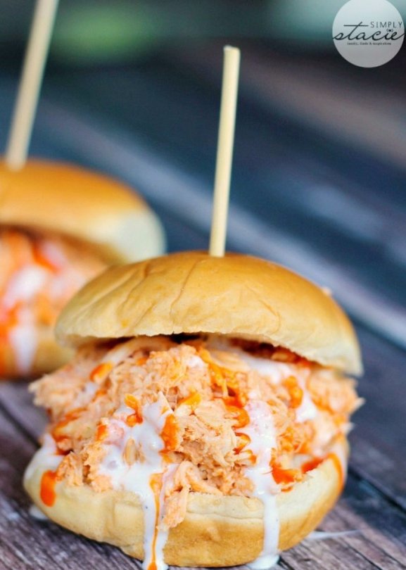 Slow Cooker Buffalo Chicken Sliders