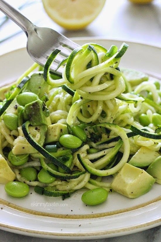 Spiralized Raw Zucchini Salad