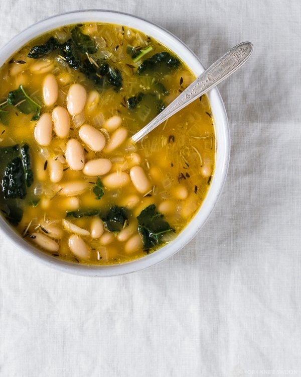 Creamy CANNELLINI Soup with Miso Kale