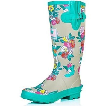 Floral Rain Boots