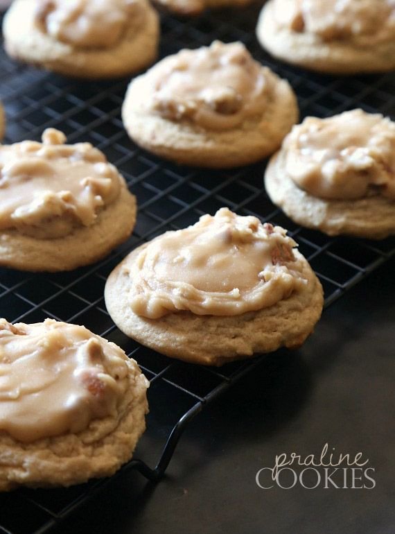 Praline Cookies with Praline Frosting