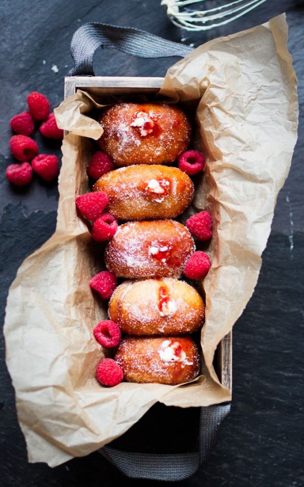 Raspberry Ripple Donuts