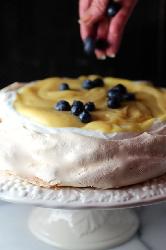 Blueberry Limoncello Pavlova