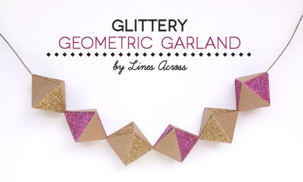 Glittery Geometric Garland