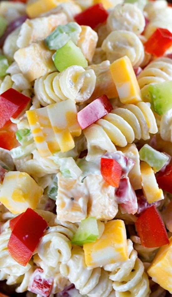 Creamy Cheddar Pasta Salad