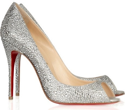 Sexy Strass 100 Swarovski Crystal Peep Toe Pumps