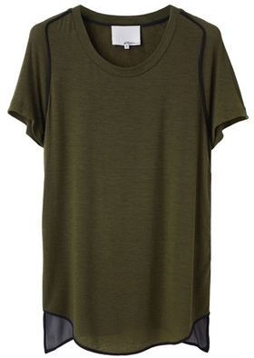 3.1 Phillip Lim Chiffon Back Tee