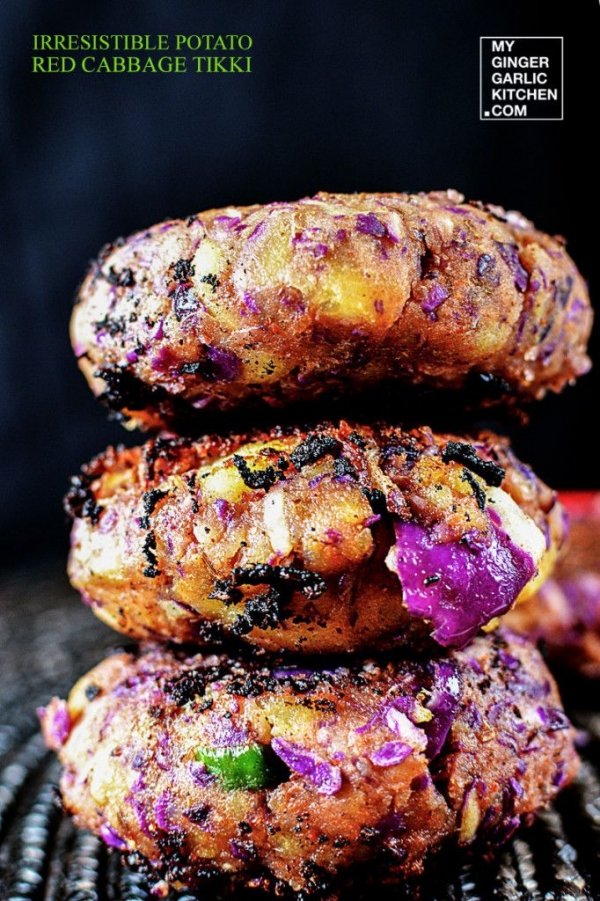 Potato Red Cabbage Tikki -