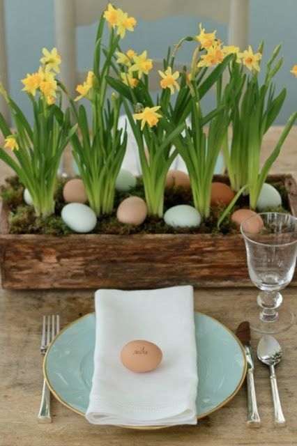 Easter Eggs and Flowers