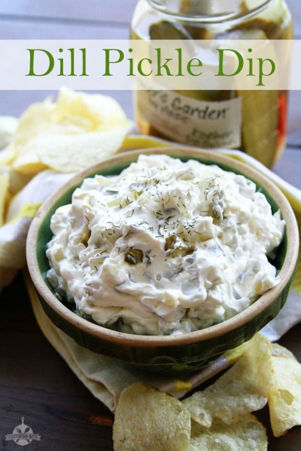 Dill Pickle Dip with Pita Chips