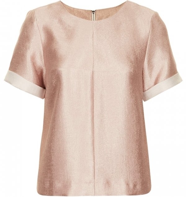 Topshop Rose Gold Texture Tee