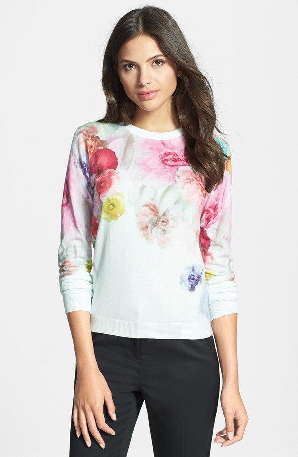 Ted Baker London ‘Sugar Sweet’ Print Sweater