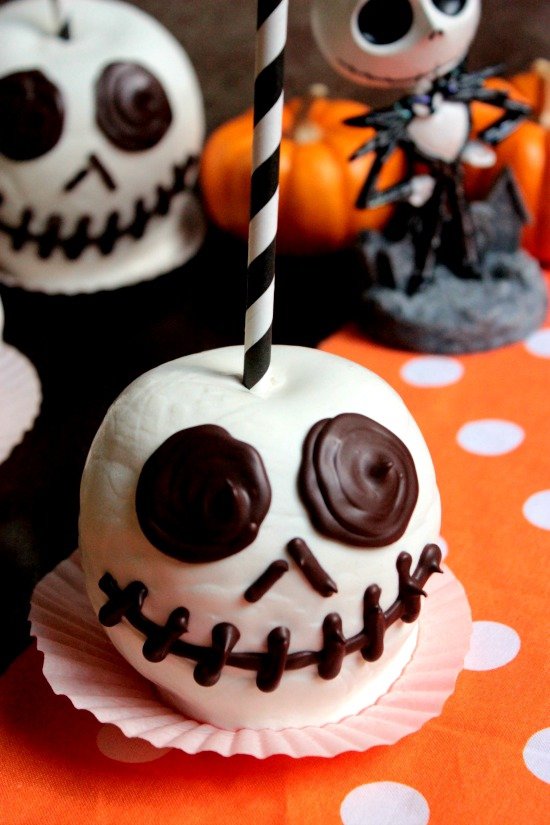 Jack Skellington Chocolate Apples