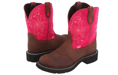 Justin Gypsy Flower-round Toe Boots