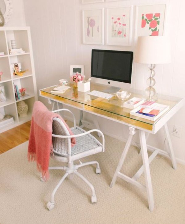 Hack an Ikea Desk with Gold Leaf