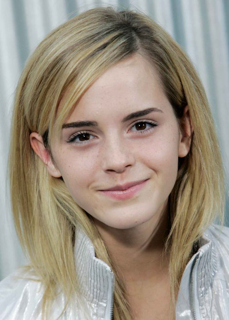 emma watson long without makeup