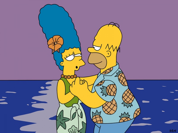 Homer and Marge