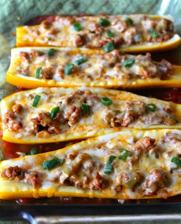 Taco Stuffed Summer Squash