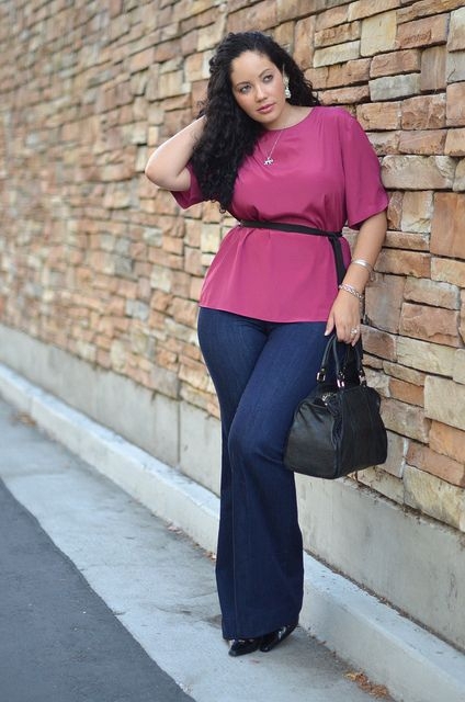 Belted Blouse & Trouser Jeans