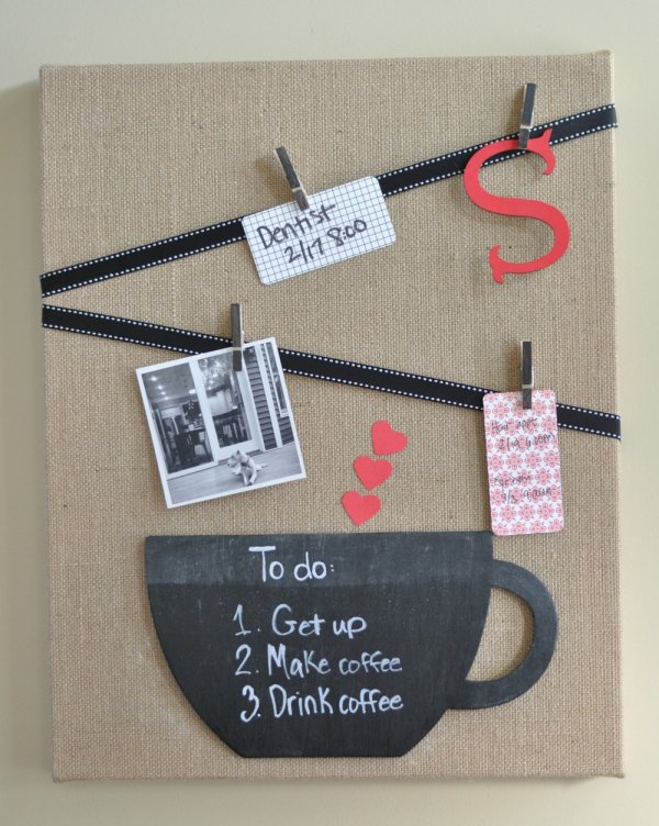 Combine Chalkboard and Burlap